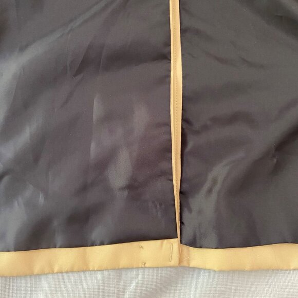 Michel Studio Collection Double-Breasted Trench Coat 2X Tan & Black Epaulettes - Picture 10 of 16